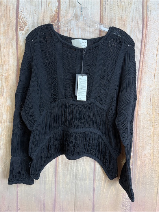 J.O.A. Sweaters - 💵NWT J.O.A. Black Shredded -Textured Oversized Women's Sweater Size Medium